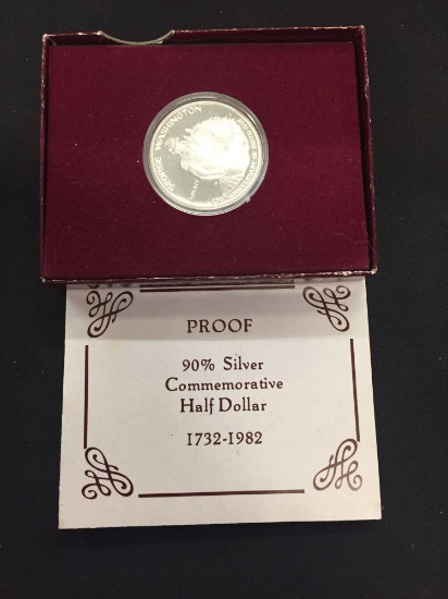 1982 United States Mint George Washington Half Dollar - 90% Silver Coin