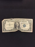 1957-A United States Washington $1 Silver Certificate Currency Bill Note