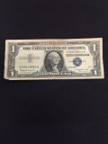 1957-B United States Washington $1 Silver Certificate Currency Bill Note