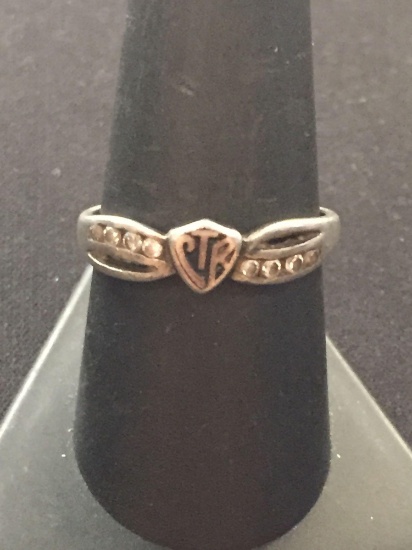 Mormon "CTR" Sterling Silver Ring - Size 8.75