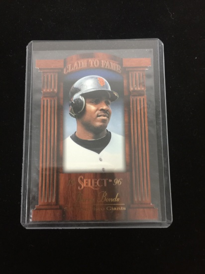 1996 Select Claim to Fame Barry Bonds Giants Insert Card /2100
