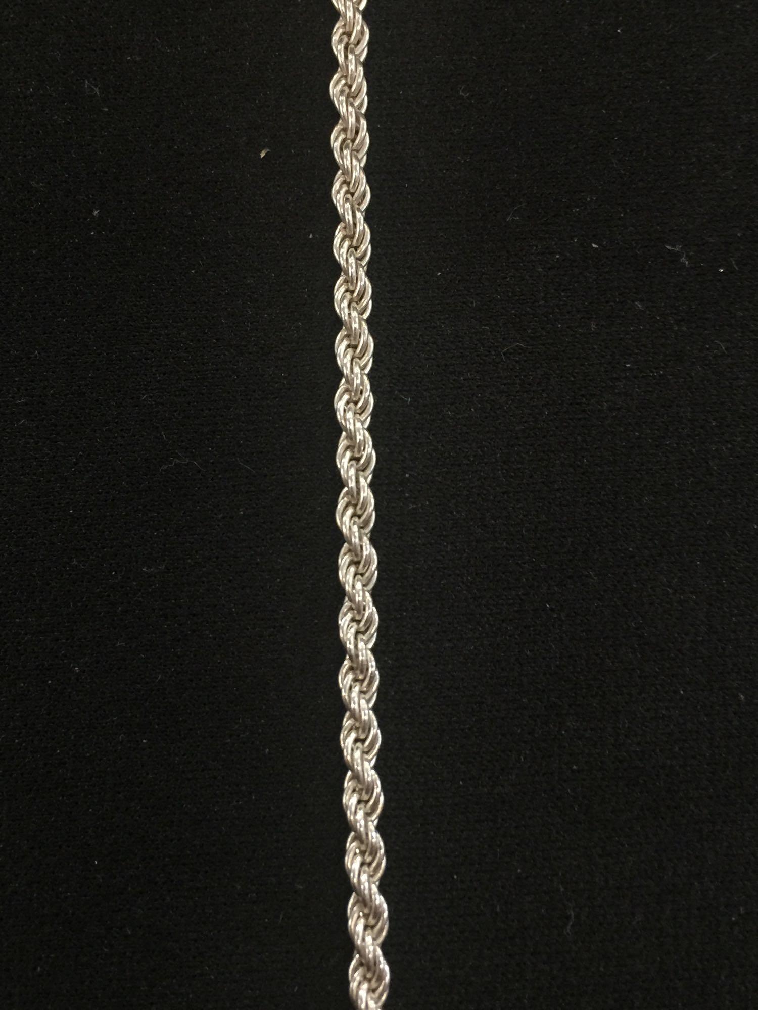 KA 1772 Italy 925 Sterling Silver Twisted Rope Chain Bracelet ~ 13.1gr ~  7-1/2in | eBay