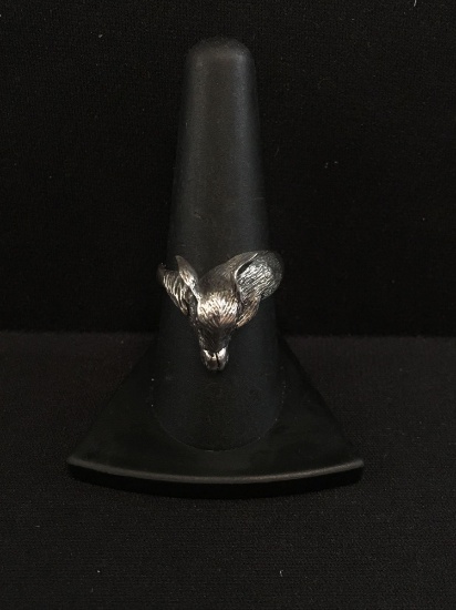 "Bunny Rabbit" Styled Sterling Silver Ring Band - Size 8