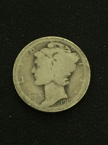 1919 United States Mercury Dime - 90% Silver Coin