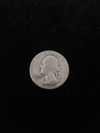 1945-D United States Washington Quarter - 90% Silver Coin