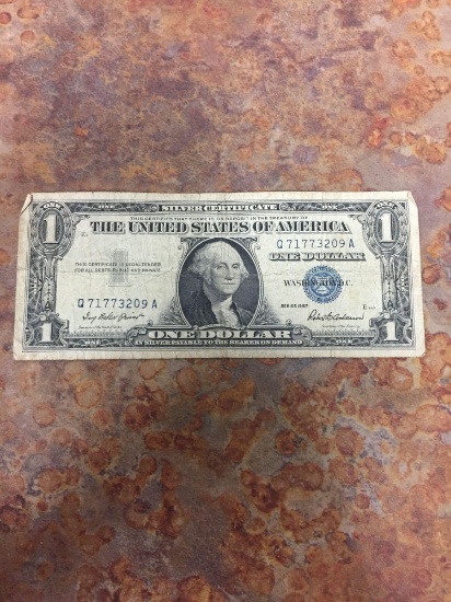 1957 United States $1 Washington Silver Certificate Currency Bill Note