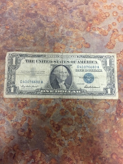 1957 United States $1 Washington Silver Certificate Currency Bill Note