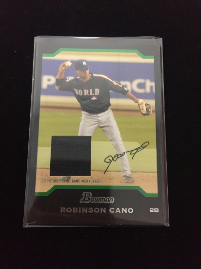 2004 Bowman Futures Robinson Cano Yankees Rookie Jersey Card