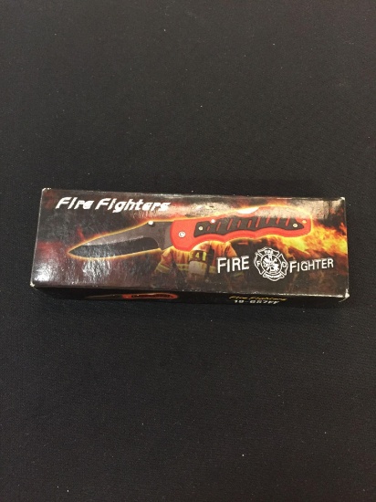 Frost Cutlery Fire Fighters 18-657FF Folding Pocket Knife in Original Box