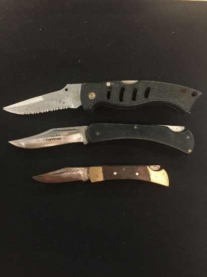 3 Count Lot of Folding Pocket Knives