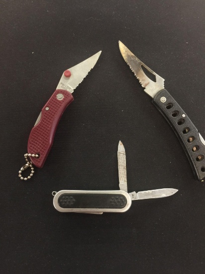 3 Count Lot of Folding Pocket Knives