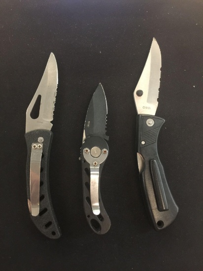 3 Count Lot of Folding Pocket Knives