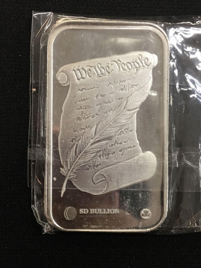 1 Troy Ounce .999 Fine Silver Liberty Bell Silver Bullion Bar