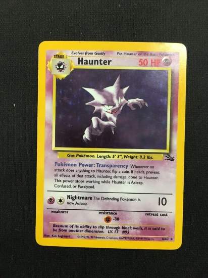 Pokemon Haunter Fossil Holofoil Rare Card 6/62