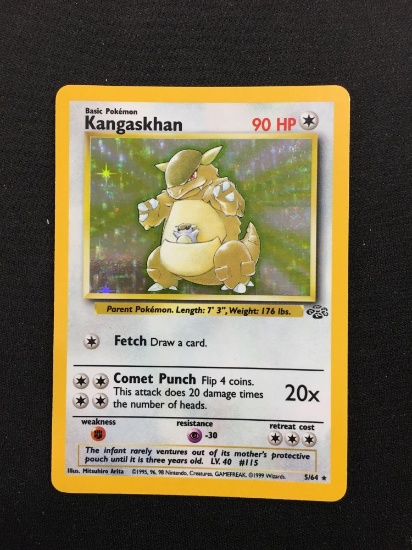 Pokemon Kangaskhan Jungle Holofoil Rare Card 5/64