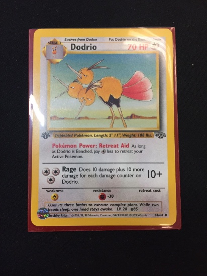 Pokemon Dodrio Jungle 1st Edition Card 34/64