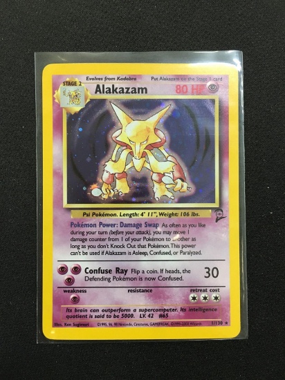 Pokemon Alakazam Holofoil Rare Card 1/130