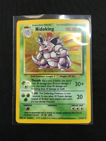 Pokemon Nidoking Holofoil Base Set Rare Card 11/102