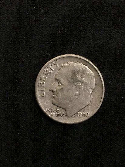 1960-D United States Roosevelt Dime - 90% Silver Coin