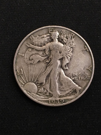 1939-D United States Walking Liberty Half Dollar - 90% Silver Coin