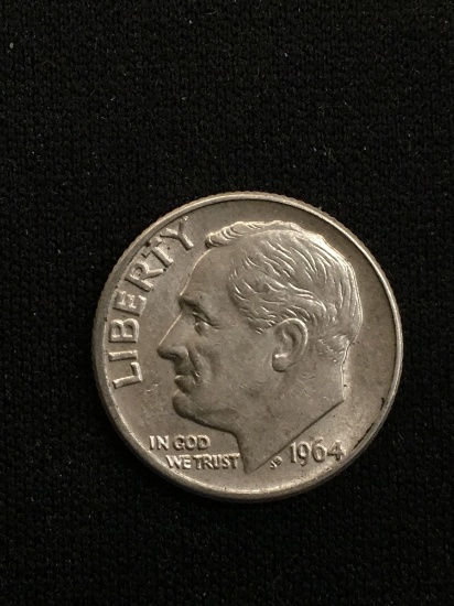 1964-D United States Roosevelt Dime - 90% Silver Coin