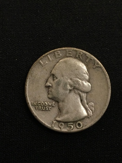 1950-D United States Washington Quarter - 90% Silver Coin