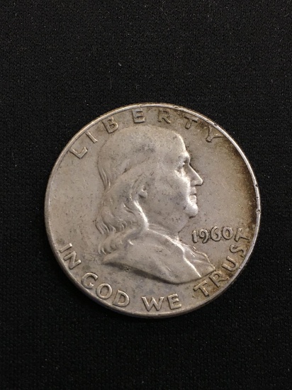 1960 United States Franklin Half Dollar - 90% Silver Coin