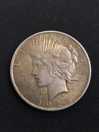 1925 United States Silver Peace Dollar - 90% Silver Coin