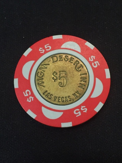 MGM Desert Inn Casino - Las Vegas, Nevada - $5 Casino Chip - RARE