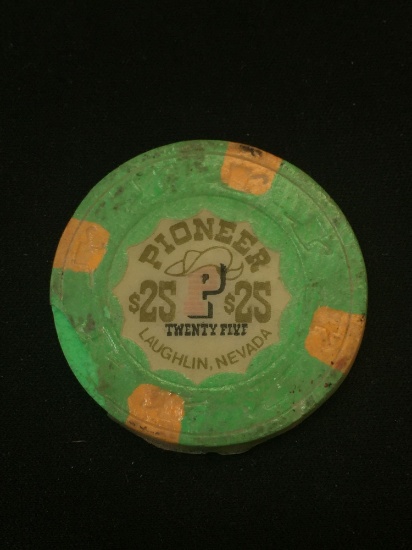 Vintage Pioneer Casino - Laughlin, Nevada - $25 Casino Chip - RARE