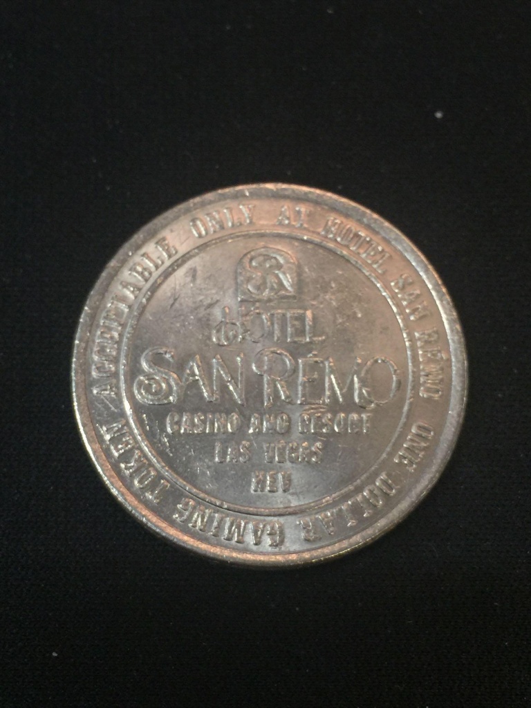 Hotel San Remo, Casino - Las Vegas Nevada - $1 Gaming Token Casino Chip -  RARE | Coins & Currency Exonumia Poker Chips | Online Auctions | Proxibid