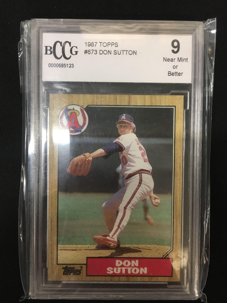 Bccg Graded 1987 Topps Don Sutton Angels Baseball Card Online Auctions Proxibid