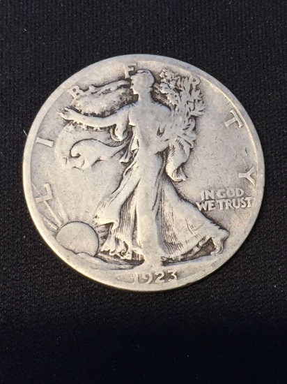 1923-S United States Walking Liberty Half Dollar 90% Silver Coin - G-6