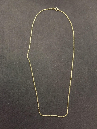 Petite Gold-Tone Sterling Silver 18" Wheat Chain