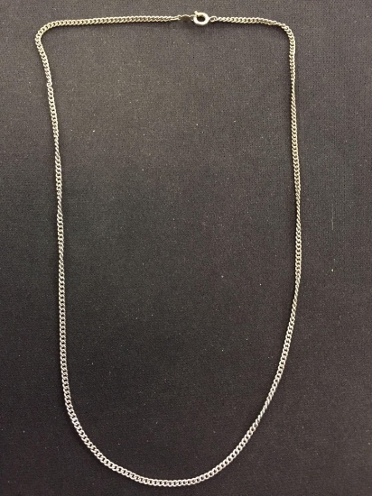 "Automade" Sterling Silver Curb Link 18" Chain