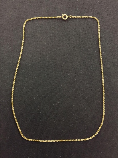 Petite Gold-Tone Sterling Silver 16" Wheat Chain