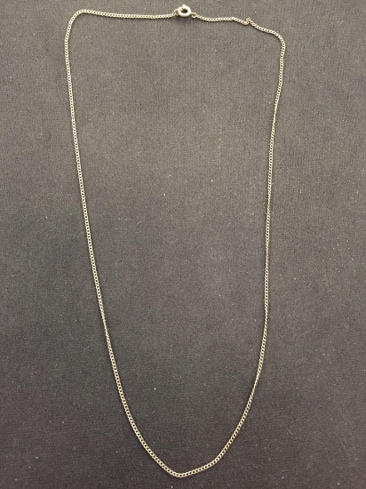 Petite Curb Link Sterling Silver 18" Chain