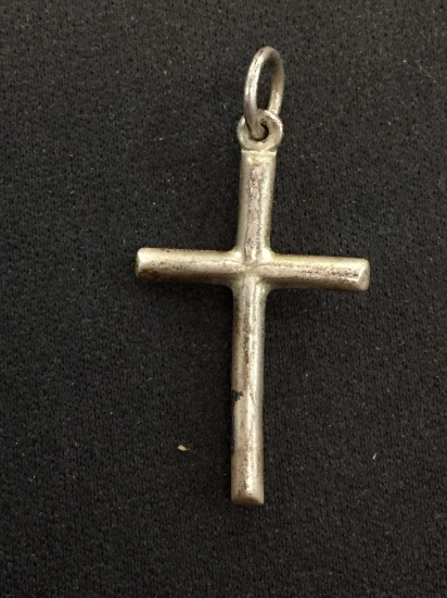 Hand-Forged Sterling Silver Cross Pendant