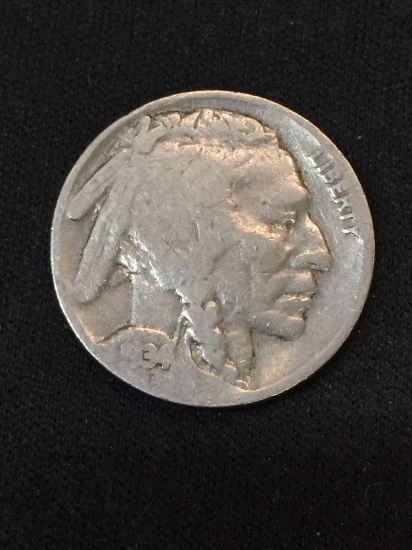 1934 United States Indian Head Buffalo Nickel Vintage Coin