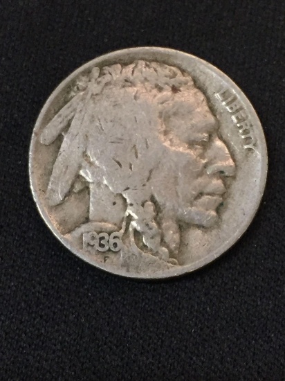 1936-D United States Indian Head Buffalo Nickel Coin