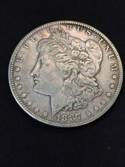 1887 United States Morgan Silver Dollar - 90% Silver Coin