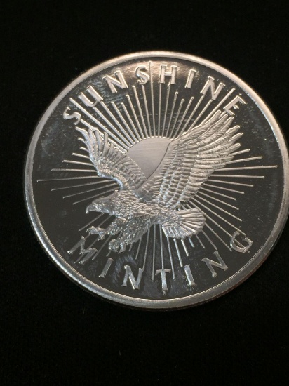 1/2 Troy Ounce .999 Fine Silver Sunshine Minting Silver Bullion Round Coin