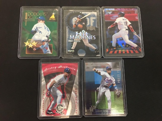 5 Card Lot of Baseball Serial Numbered, Inserts, Refractors and More!