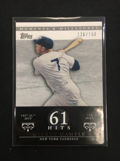 2007 Topps Moments & Milestones Mickey Mantle Yankees /150 - RARE