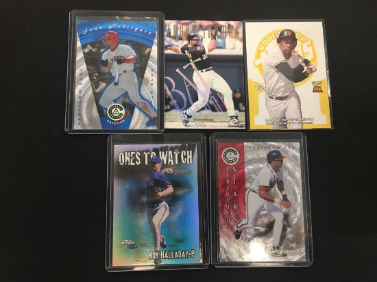 5 Card Lot of Baseball Serial Numbered, Inserts, Refractors and More!