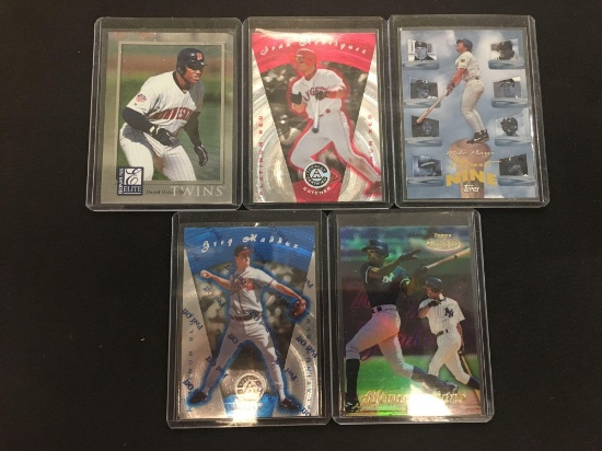 5 Card Lot of Baseball Serial Numbered, Inserts, Refractors and More!