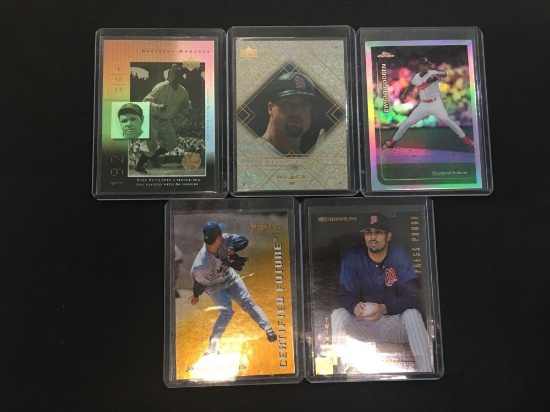 5 Card Lot of Baseball Serial Numbered, Inserts, Refractors and More!