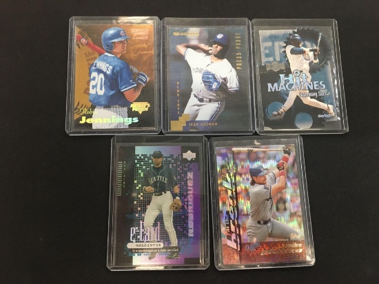 5 Card Lot of Baseball Serial Numbered, Inserts, Refractors and More!