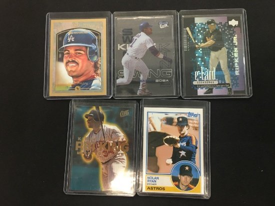 5 Card Lot of Baseball Serial Numbered, Inserts, Refractors and More!