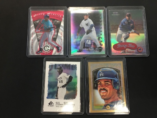 5 Card Lot of Baseball Serial Numbered, Inserts, Refractors and More!